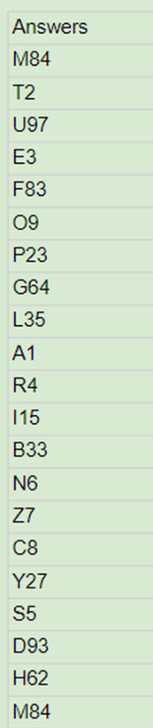 Answer to 1714